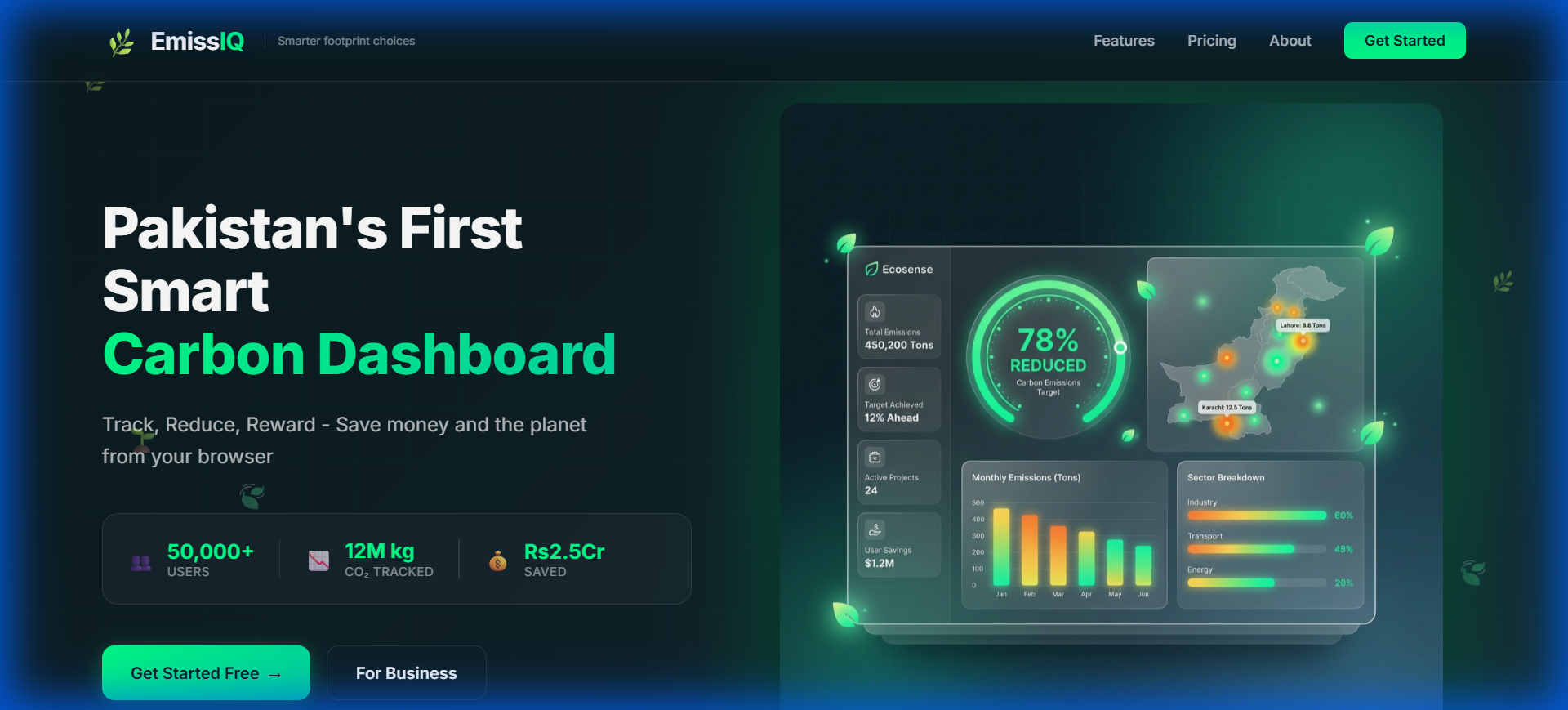 EmissIQ Landing Page
